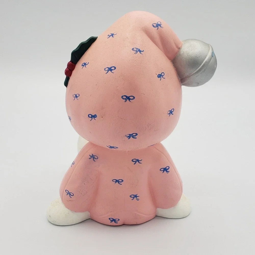 Vintage Handmade Ceramic Snowbaby Sweet Tot Holiday Bundled Up Baby Figure Decor